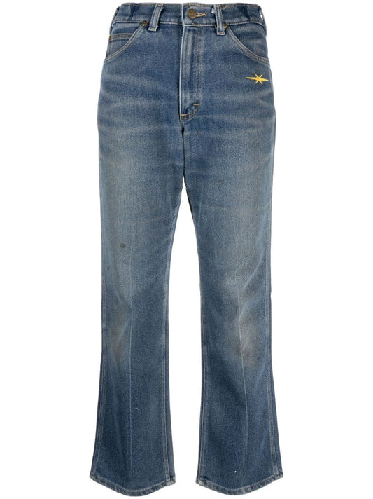 Blue X Lee Ripped Straight-leg Jeans