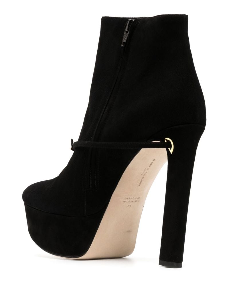 Black Giorgio Platform Suede Ankle Boots