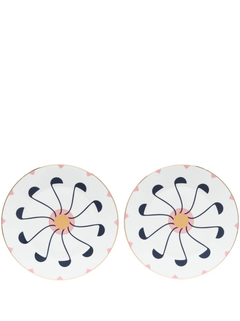 Pink Elvas Dessert Plate Set