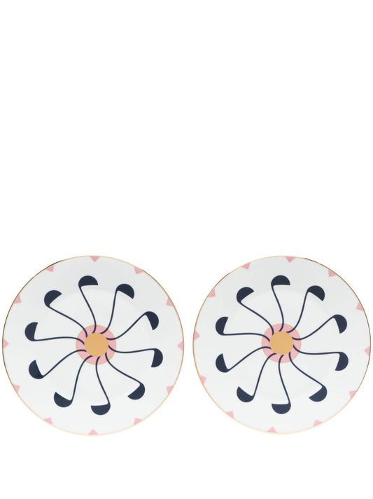 Pink Elvas Dessert Plate Set