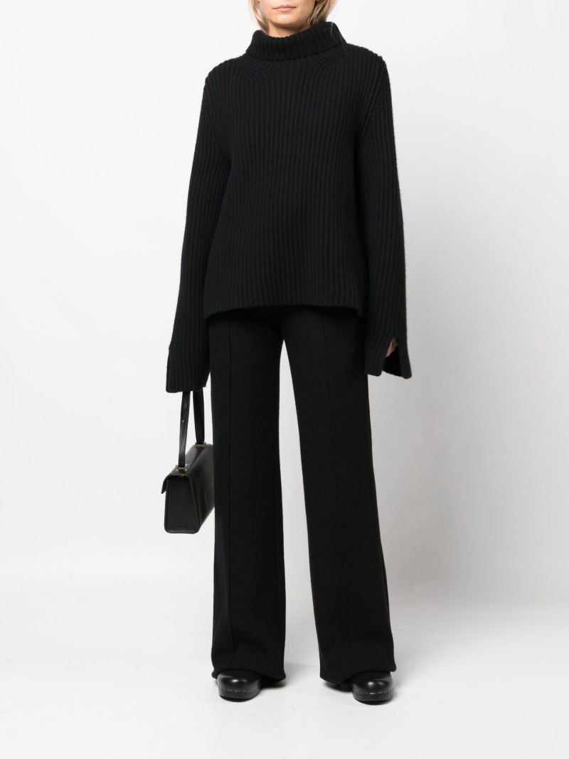 Black High Waist Wide-leg Trousers