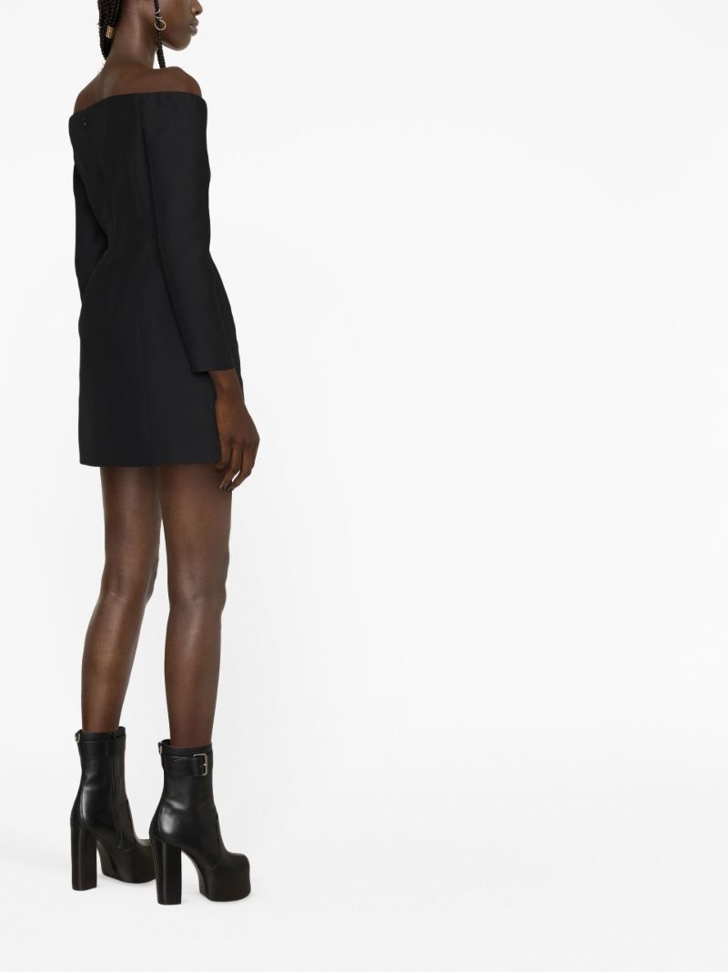 Black Off-the-shoulder Mini Dress