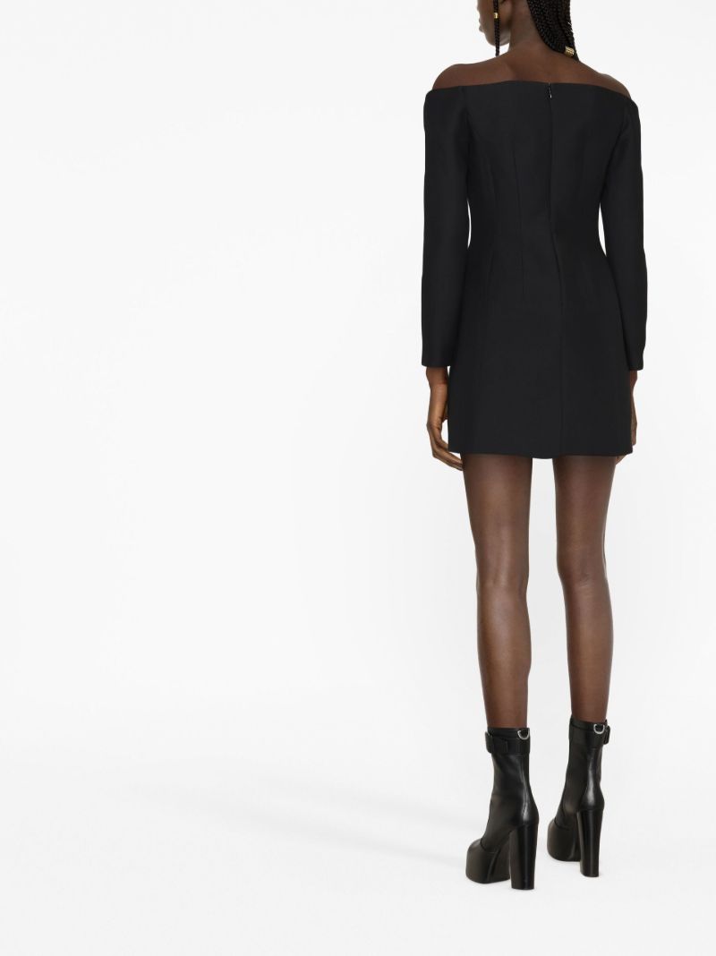 Black Off-the-shoulder Mini Dress