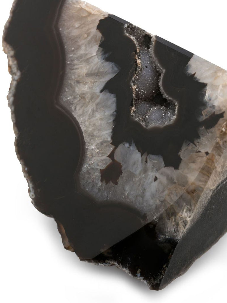 Brown Natural Agate Crystal Bookend Set