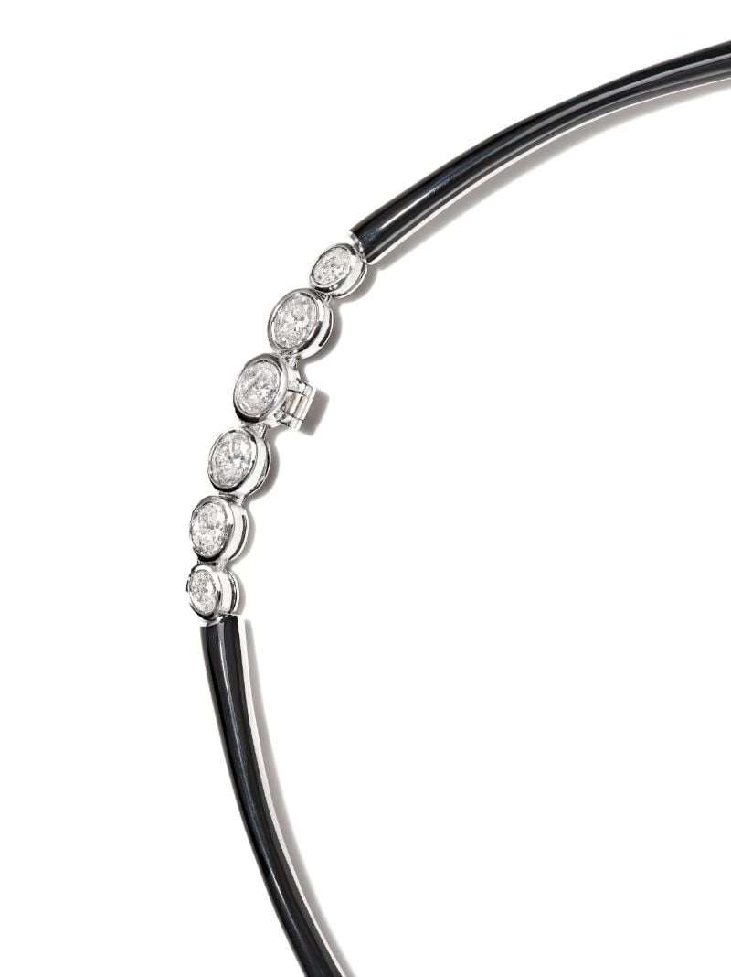 18k White Gold Oui Diamond Necklace