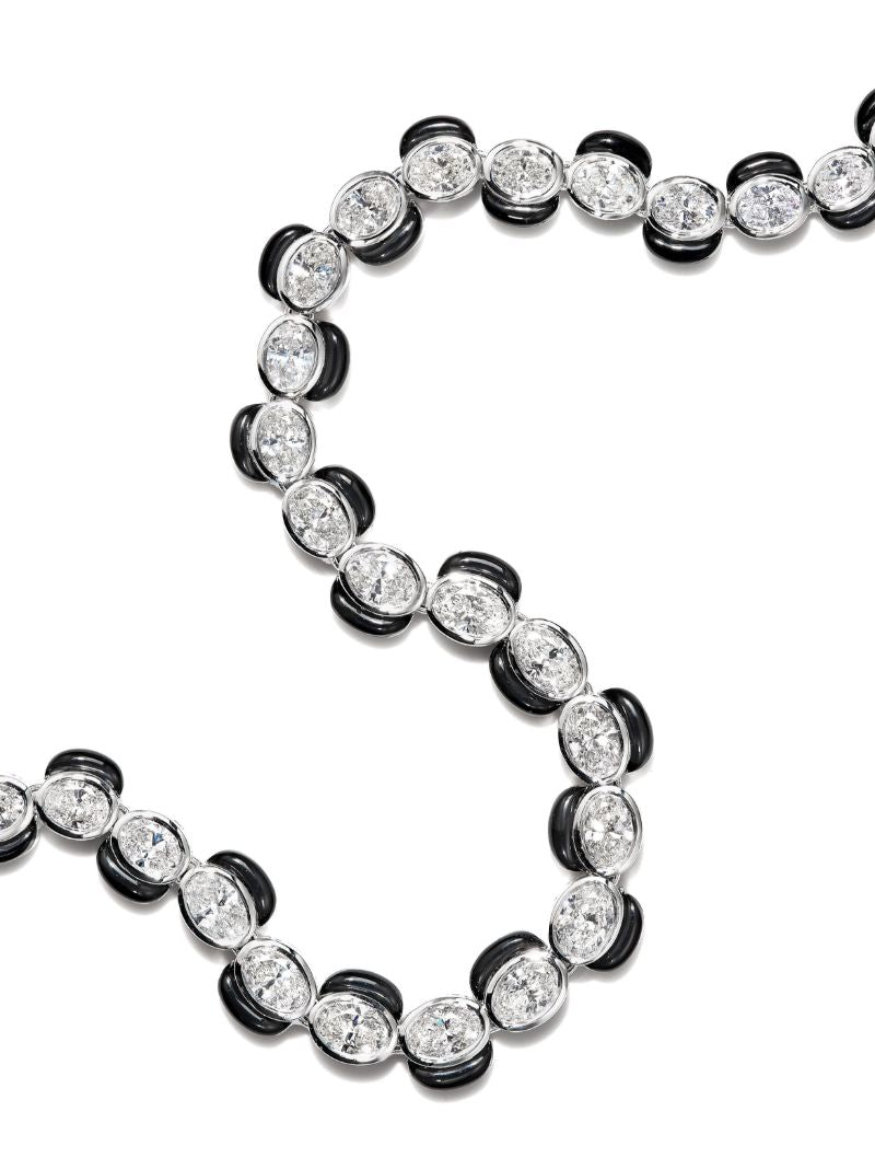 18k White Gold Oui Diamond Necklace