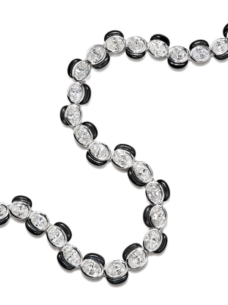 18k White Gold Oui Diamond Necklace