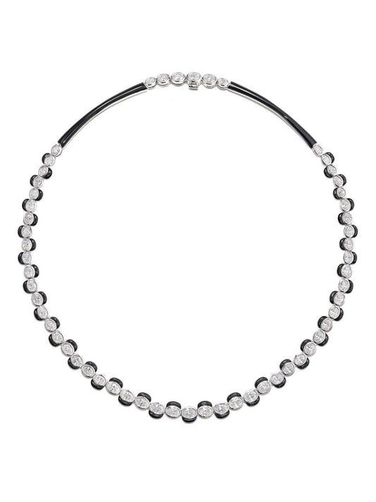 18k White Gold Oui Diamond Necklace