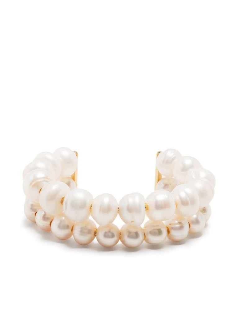 Gold-plated One [blank] Can Change the World Pearl Bracelet
