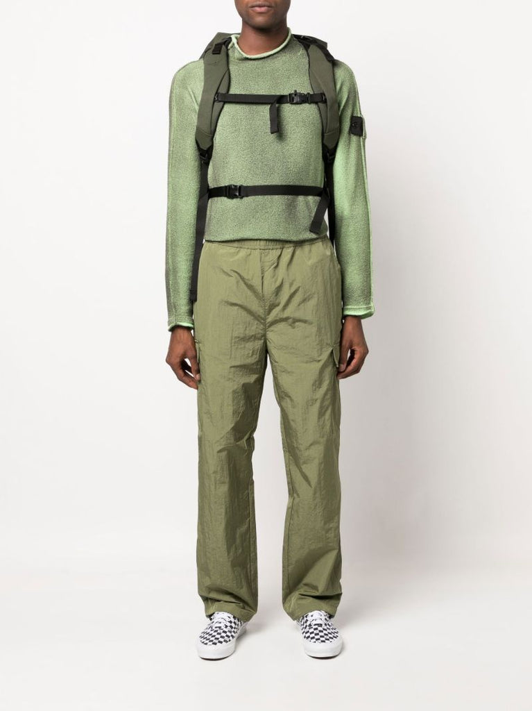 Green Cargo Track Pants