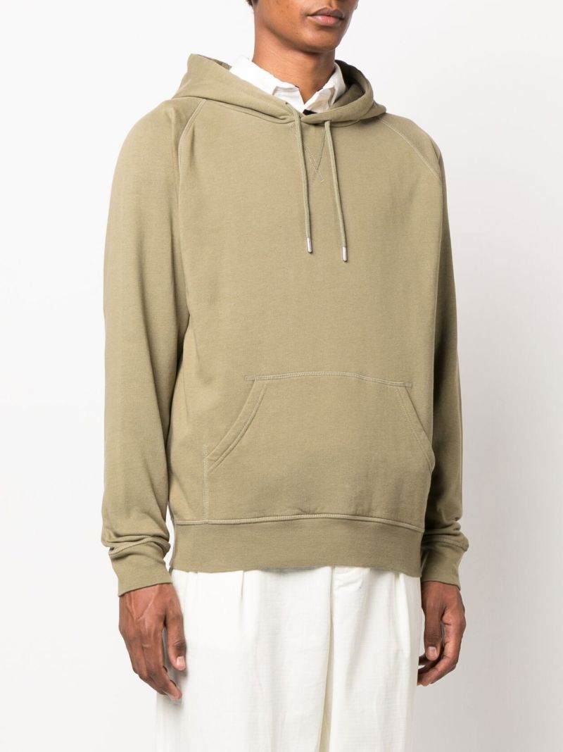 Green Logo Print Hoodie