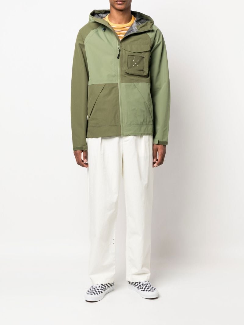 Green Oracle Panelled Hooded Jacket