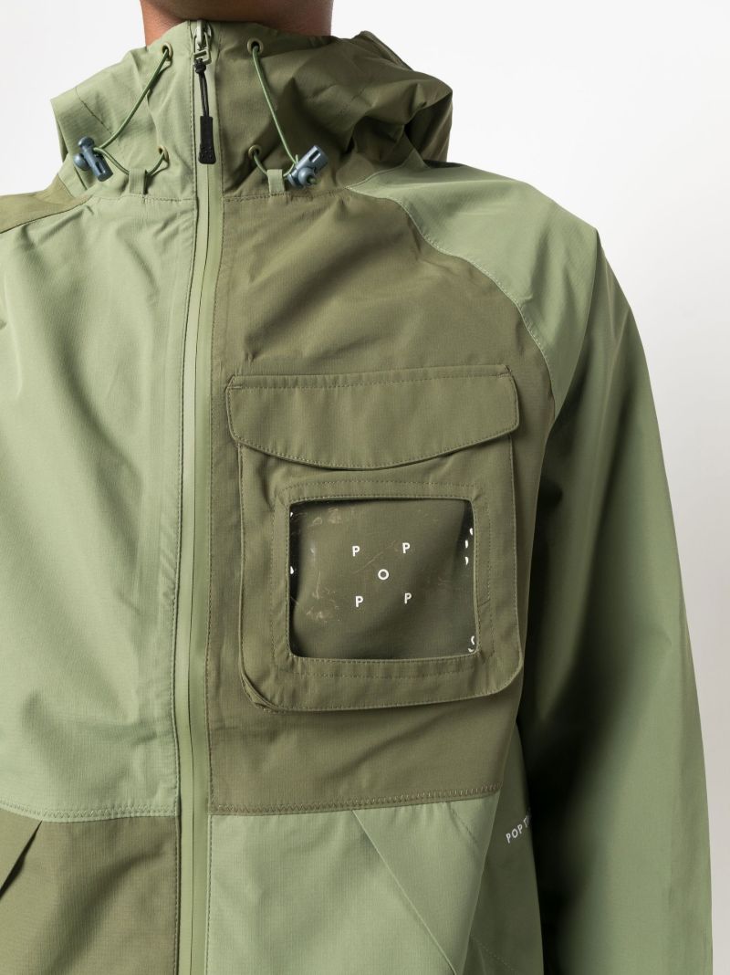Green Oracle Panelled Hooded Jacket