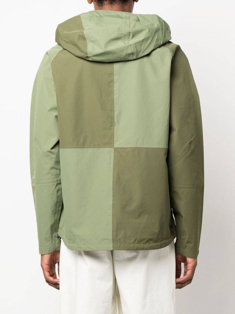 Green Oracle Panelled Hooded Jacket