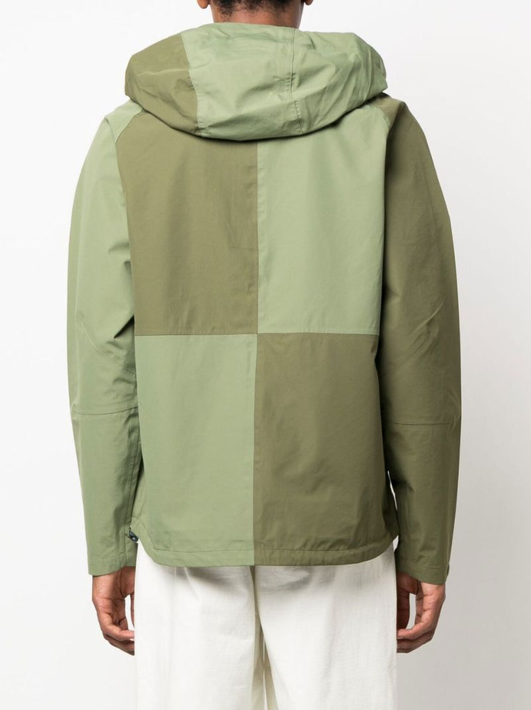 Green Oracle Panelled Hooded Jacket