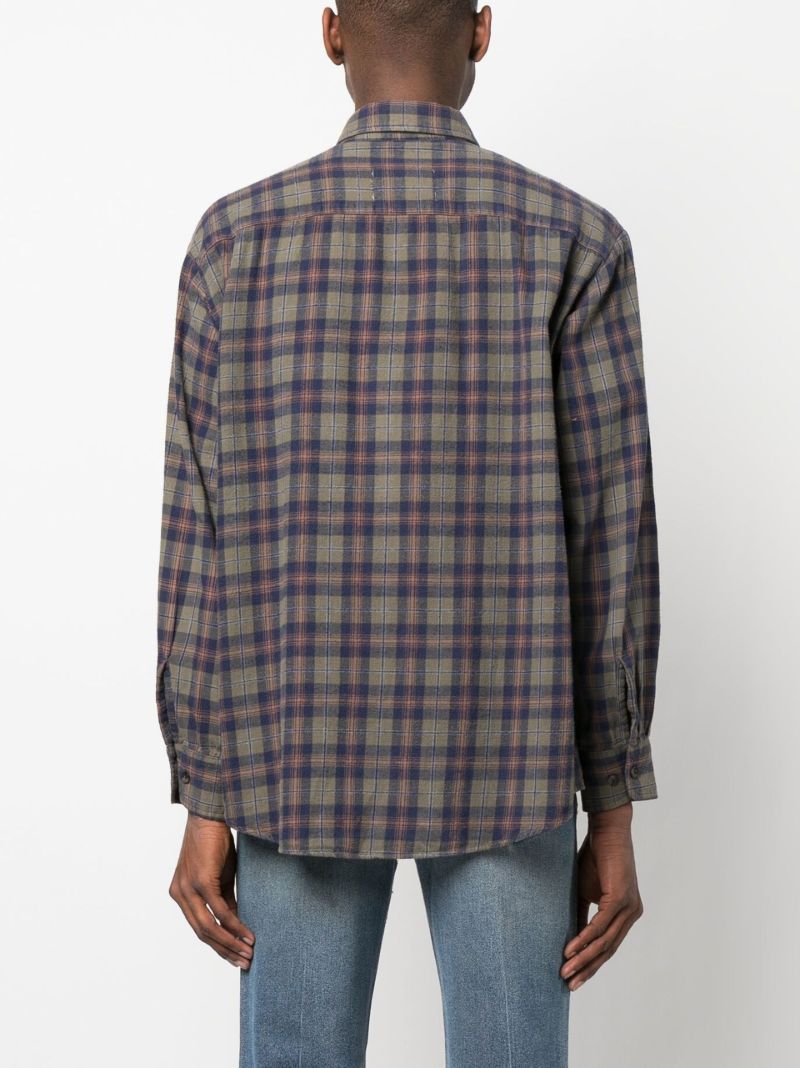 Green Checked Flannel Shirt
