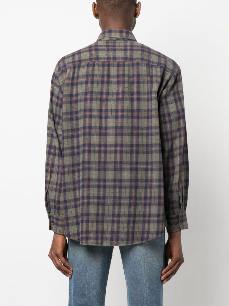 Green Checked Flannel Shirt