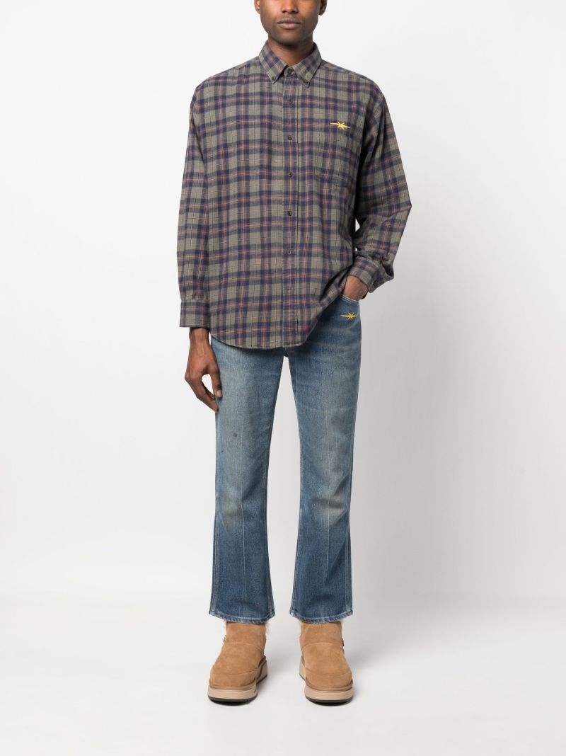 Green Checked Flannel Shirt