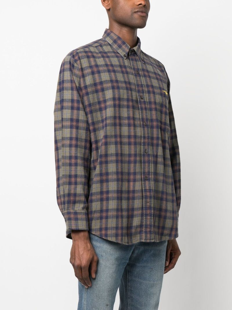 Green Checked Flannel Shirt