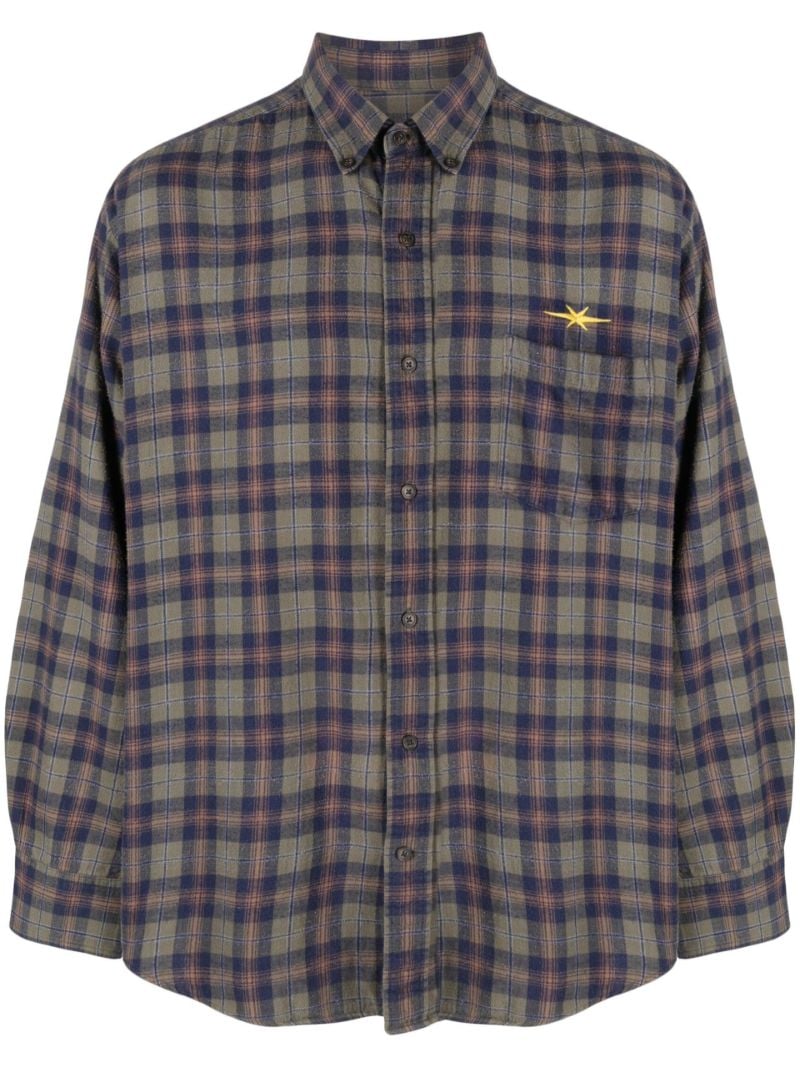 Green Checked Flannel Shirt