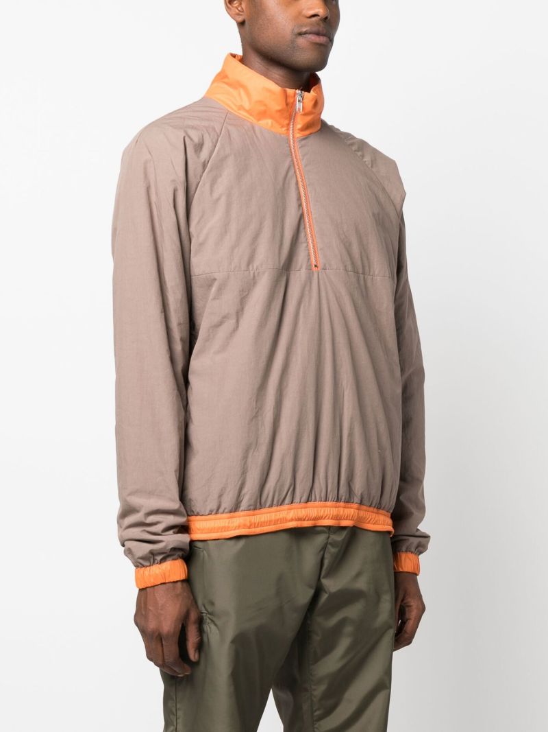 Neutral Two-tone Zipped Jacket