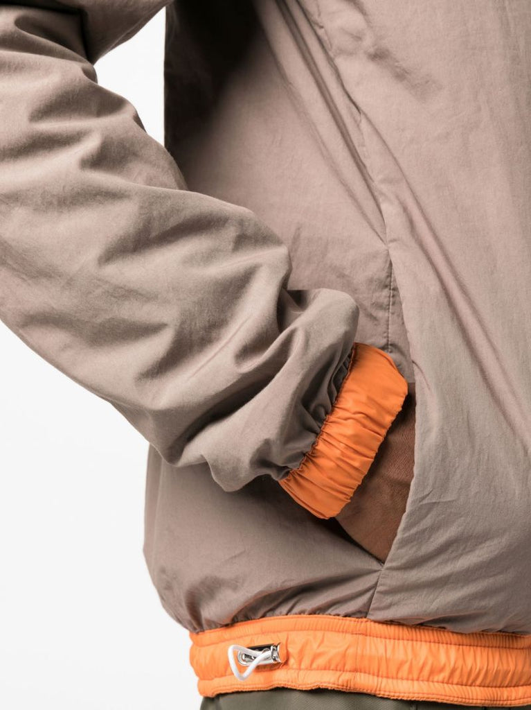 Neutral Two-tone Zipped Jacket