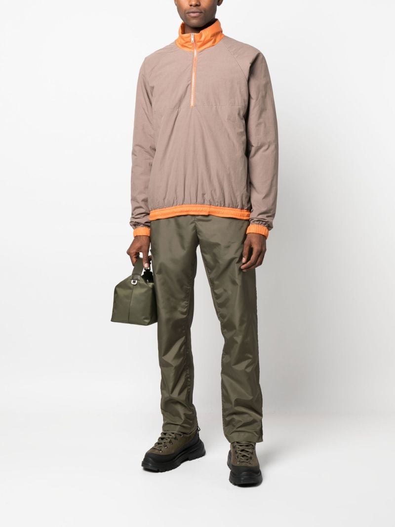 Neutral Two-tone Zipped Jacket
