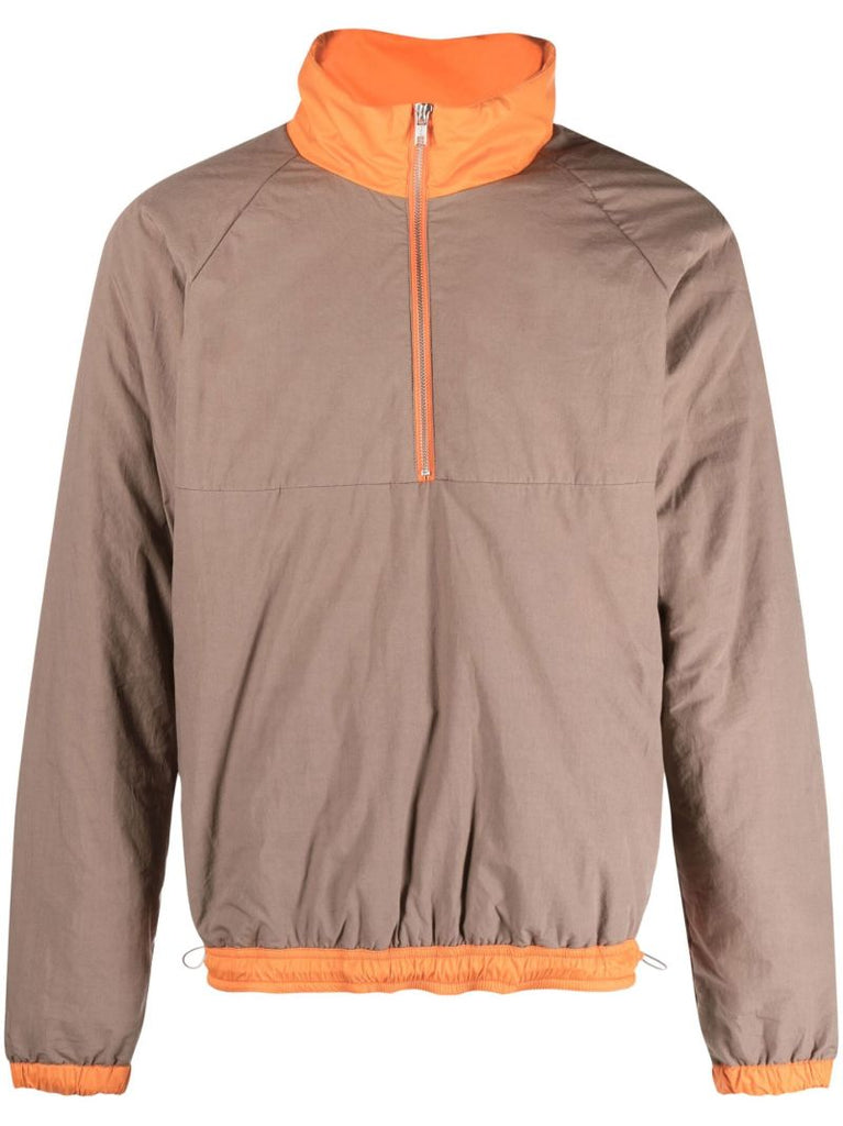 Neutral Two-tone Zipped Jacket