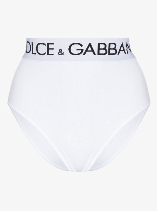 High-waisted Logo Cotton Briefs