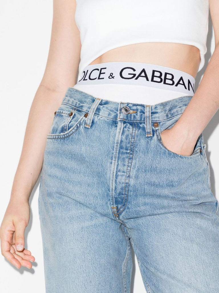 High-waisted Logo Cotton Briefs