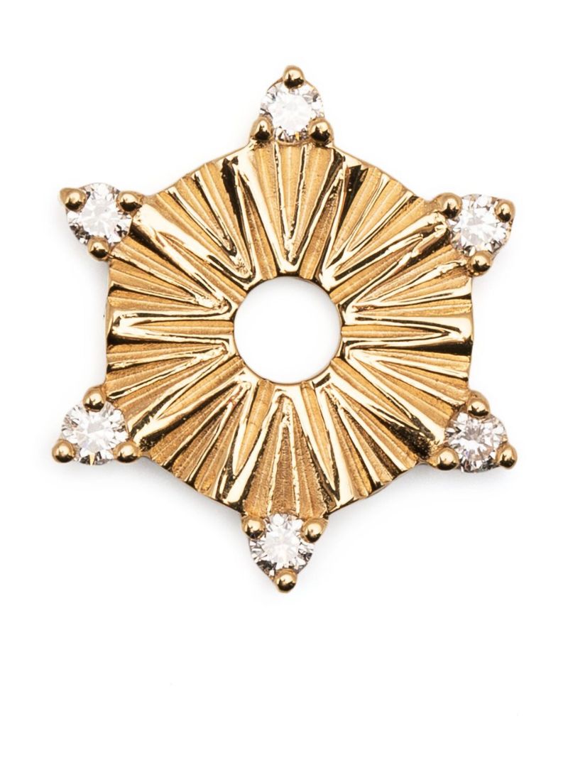 18k Yellow Gold Small Element Diamond Charm