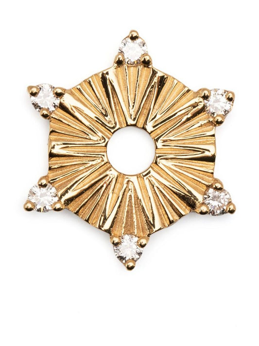 18k Yellow Gold Small Element Diamond Charm