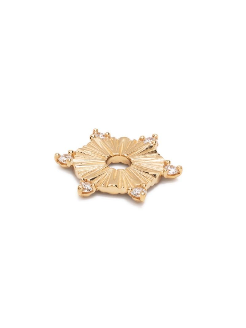 18k Yellow Gold Small Element Diamond Charm
