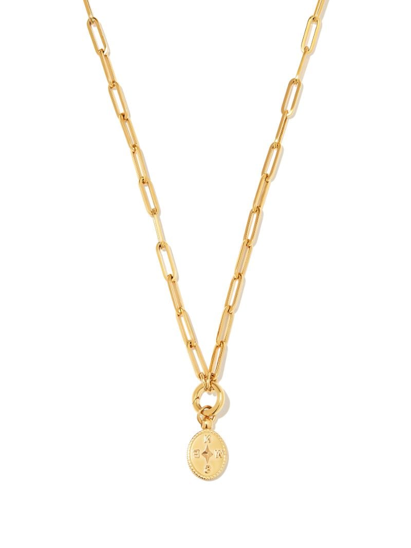 18k Yellow Gold Internal Compass Miniature Charm