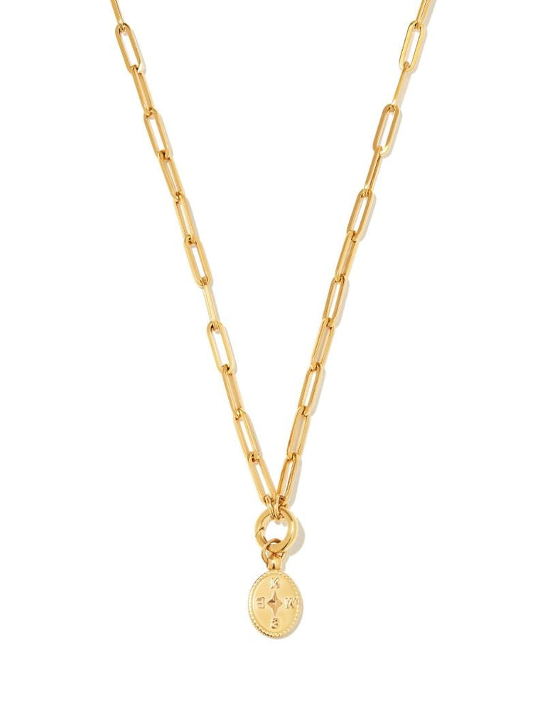 18k Yellow Gold Internal Compass Miniature Charm