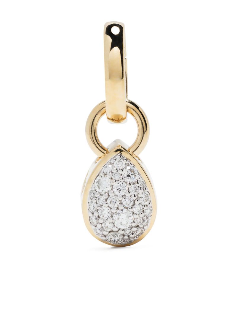 18kt Yellow Gold Diamond Charm Earrings