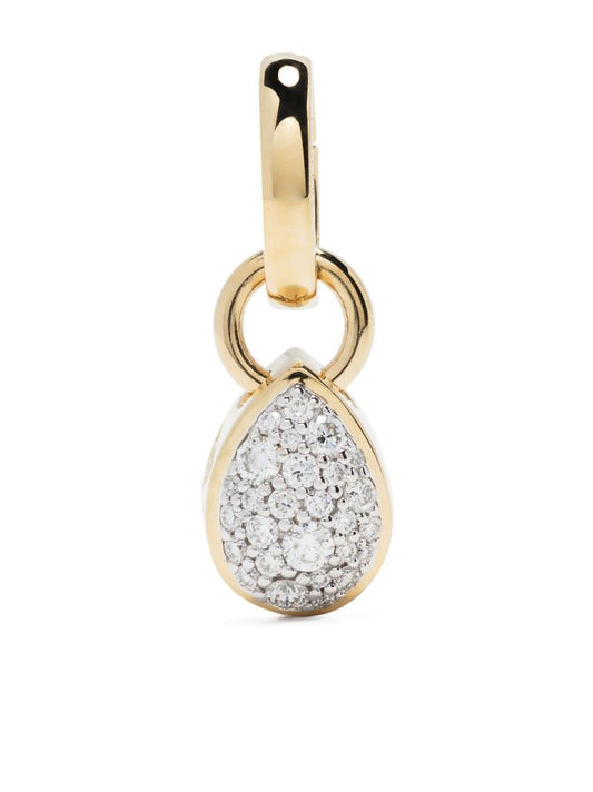 18kt Yellow Gold Diamond Charm Earrings
