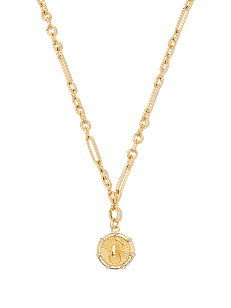 18k Yellow Gold Medium Forever & Always a Pair Medallion Charm
