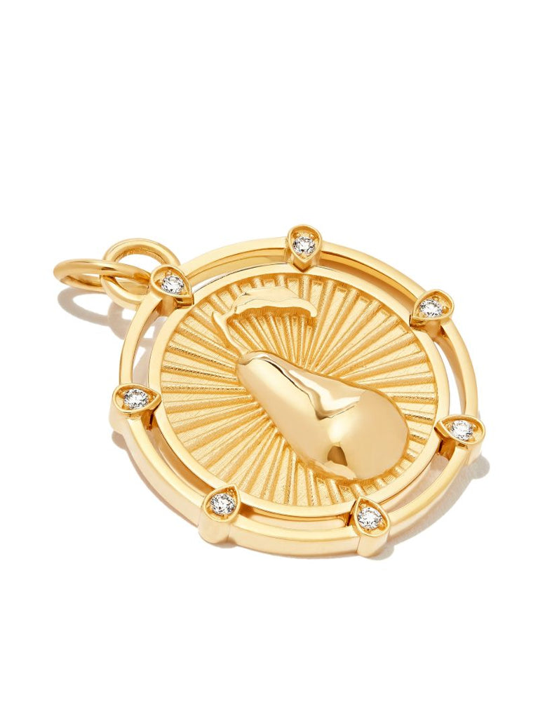 18k Yellow Gold Medium Forever & Always a Pair Medallion Charm