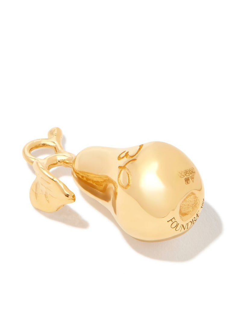 18k Yellow Gold Pear Medium Medallion Charm