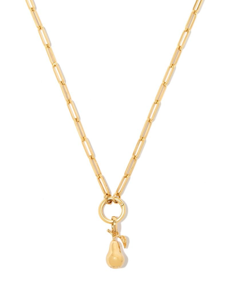 18k Yellow Gold Pear Medium Medallion Charm