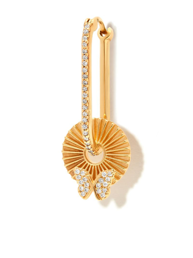 18k Yellow Gold Butterfly Reverie Disk Charm