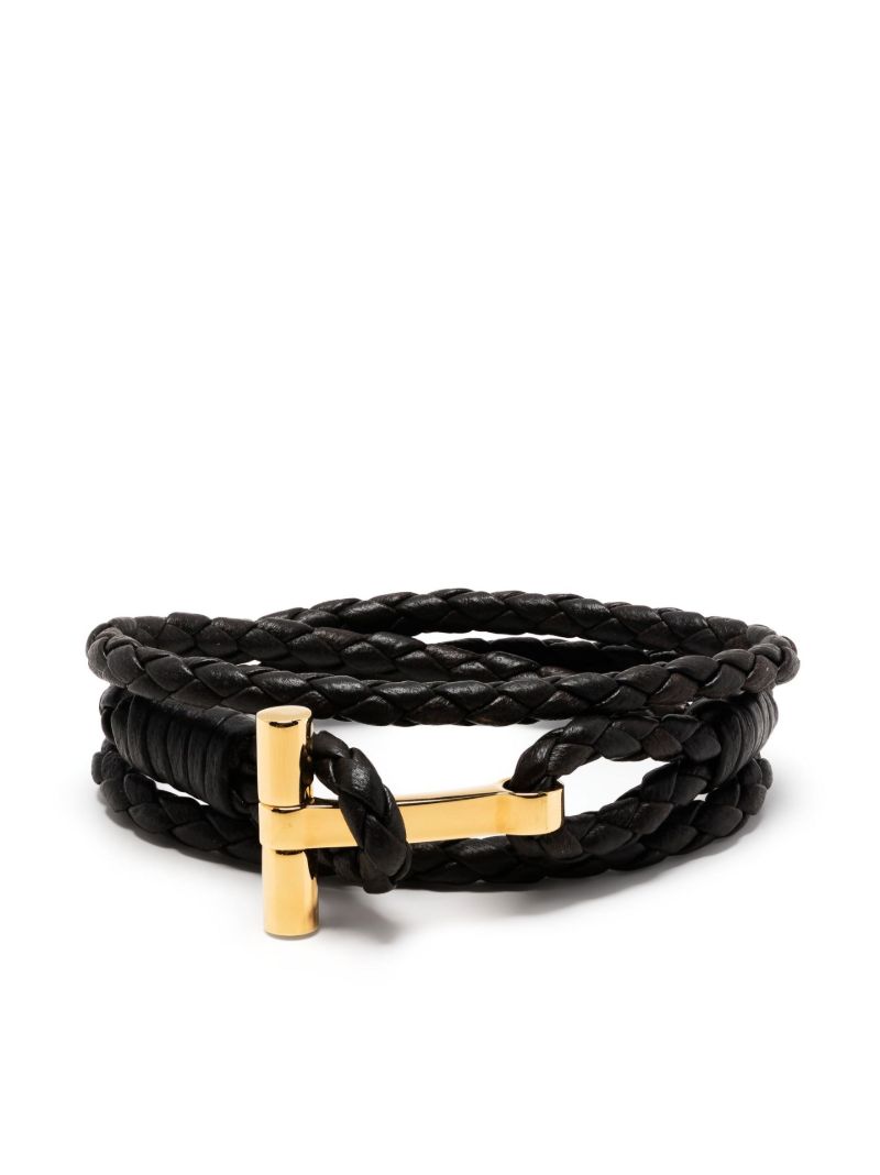 Black Woven Leather Bracelet