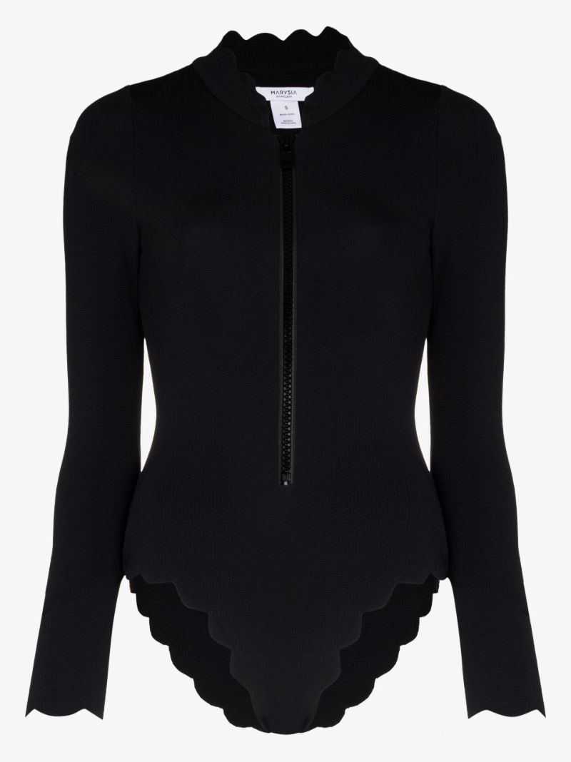 Black North Sea Rashguard Swimsuit