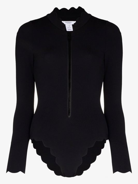 Black North Sea Rashguard Swimsuit