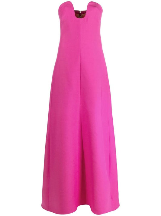 Pink Sweetheart Neck Gown