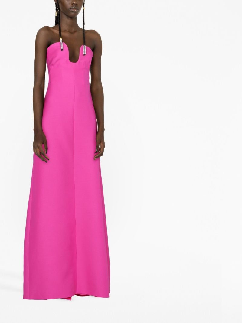 Pink Sweetheart Neck Gown