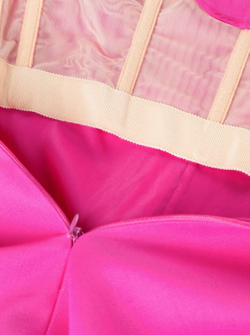 Pink Sweetheart Neck Gown