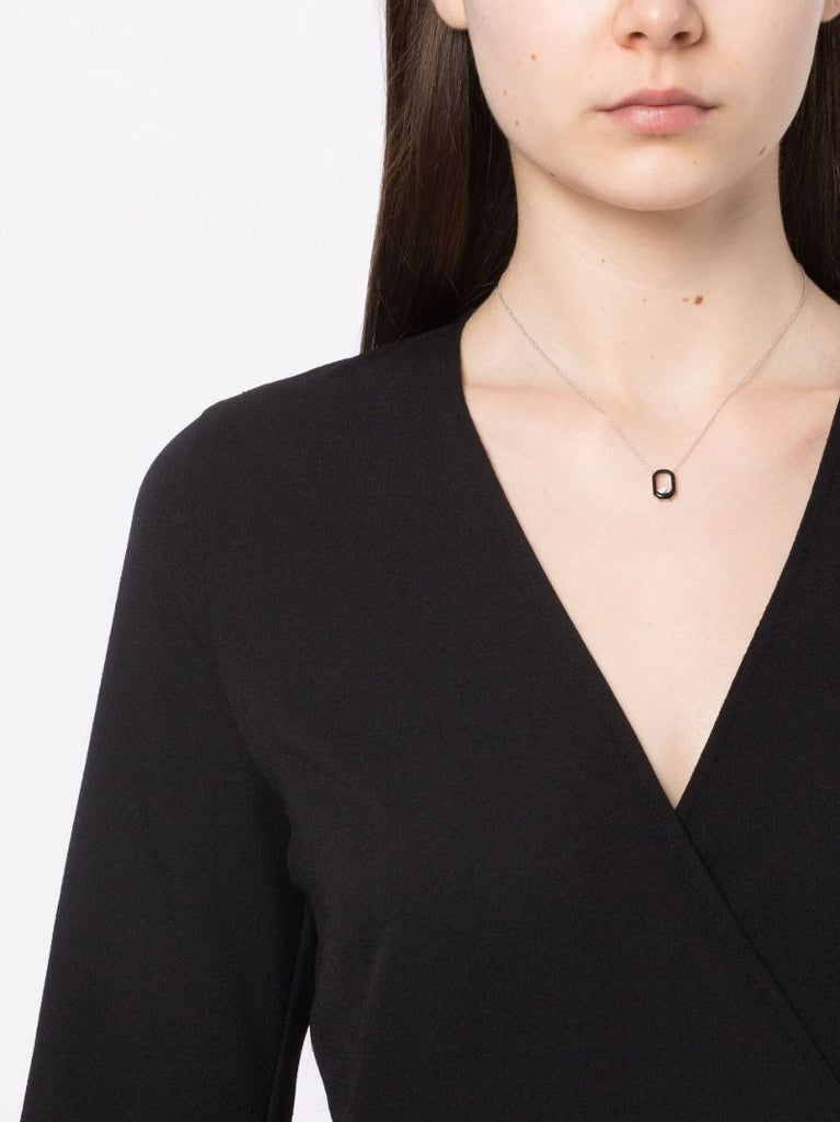 18k White Gold Oui Diamond Necklace