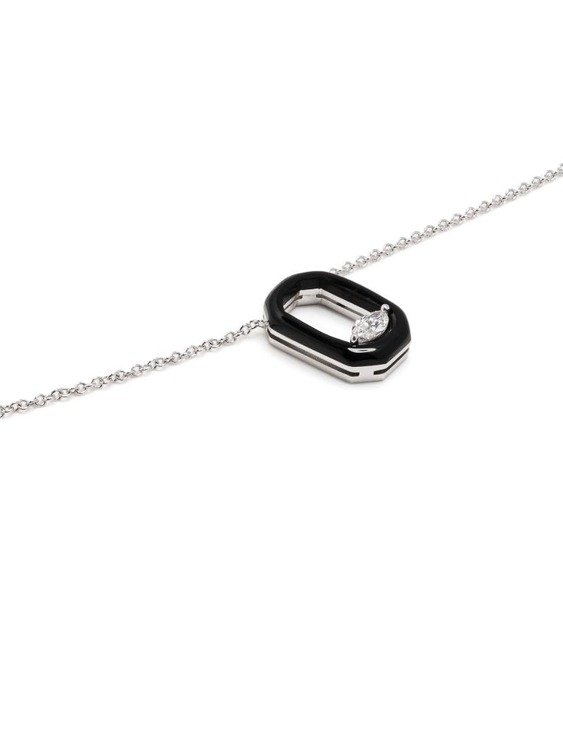 18k White Gold Oui Diamond Necklace